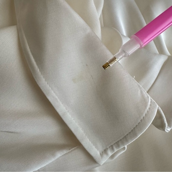 FRAME Revolve Twisted Wrap Shirt dress in Off-White size S - Picture 15 of 16